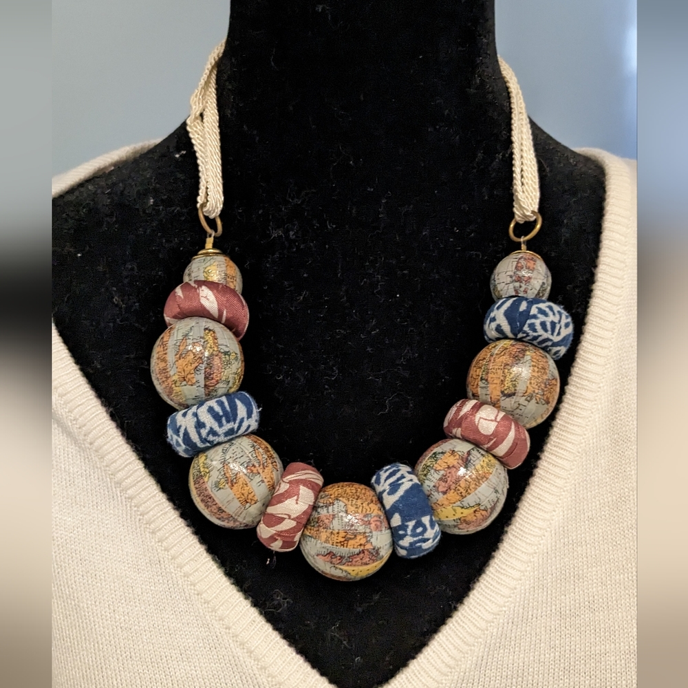 Lenora dama world atlas necklace